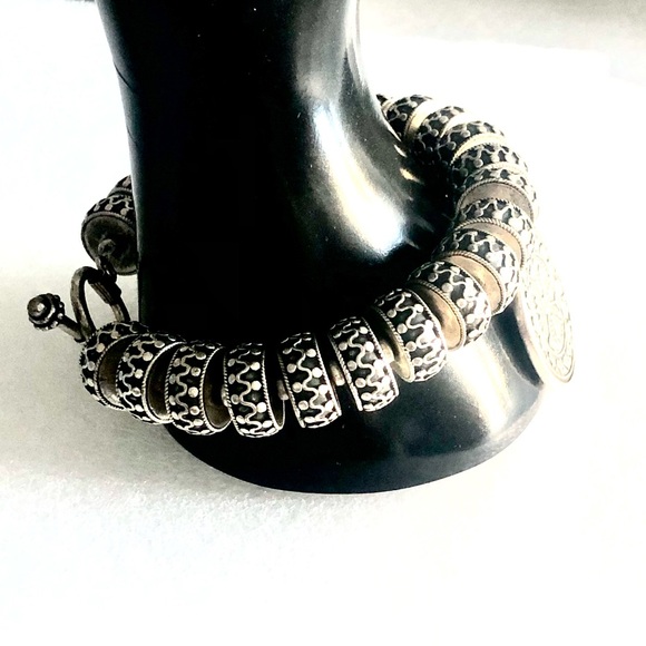 SILPADA Sterling Silver Oversized Oxidized Silver B2BS ROTTEN Toggle Bracelet - Picture 11 of 17